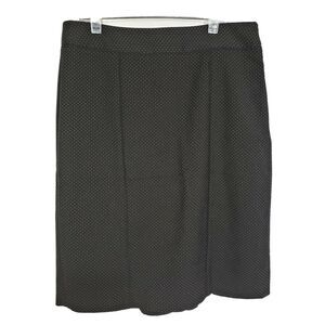 White House Black Market Skirt Size 6 Pencil Lined Black White Stretch Zip Side
